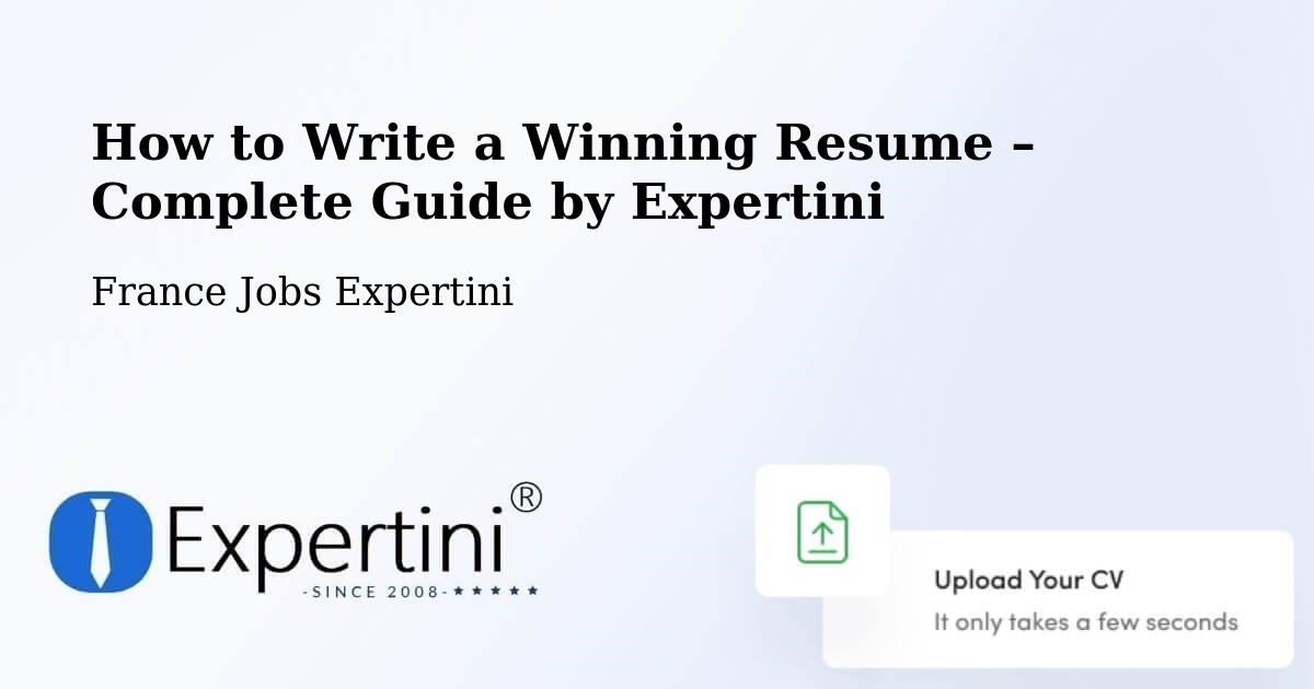 Resume Writing Guide for Job Seekers – Brûlon - Brûlon, France Jobs Expertini